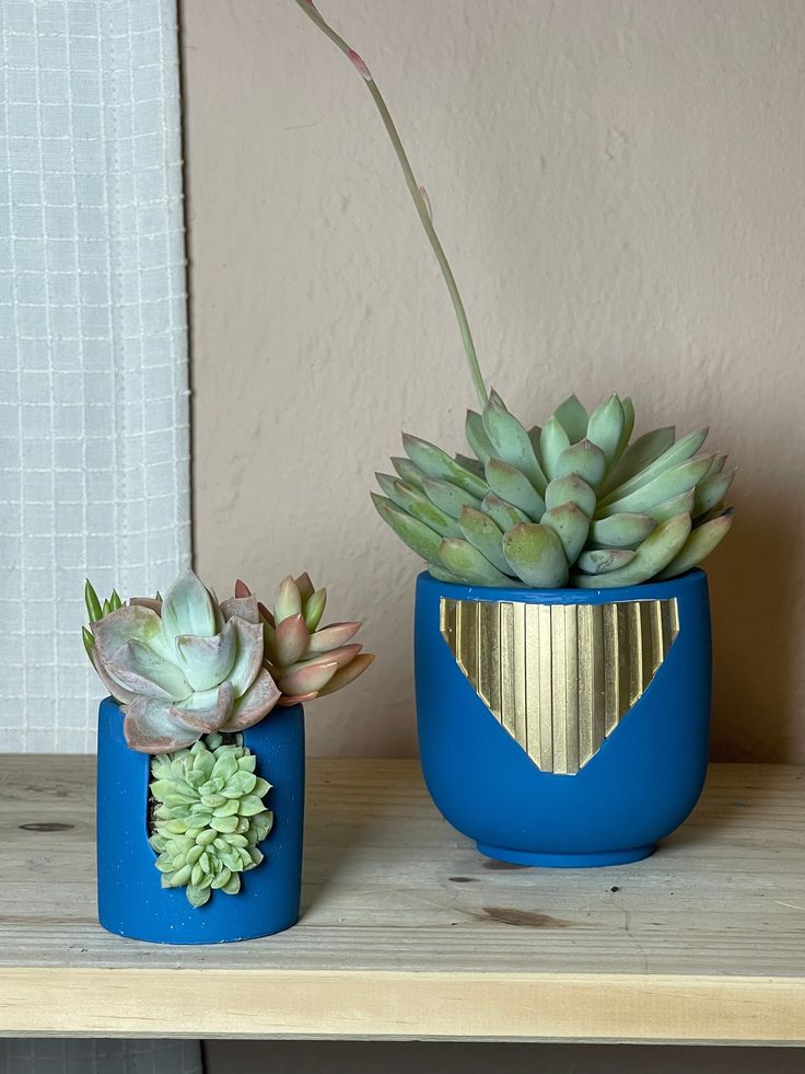 Blue Planter (Set Of 2)
